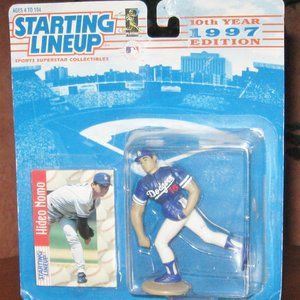 Vintage Hideo Nomo Figure MLB LA Dodgers Starting Line Up 1997 Kenner NOS